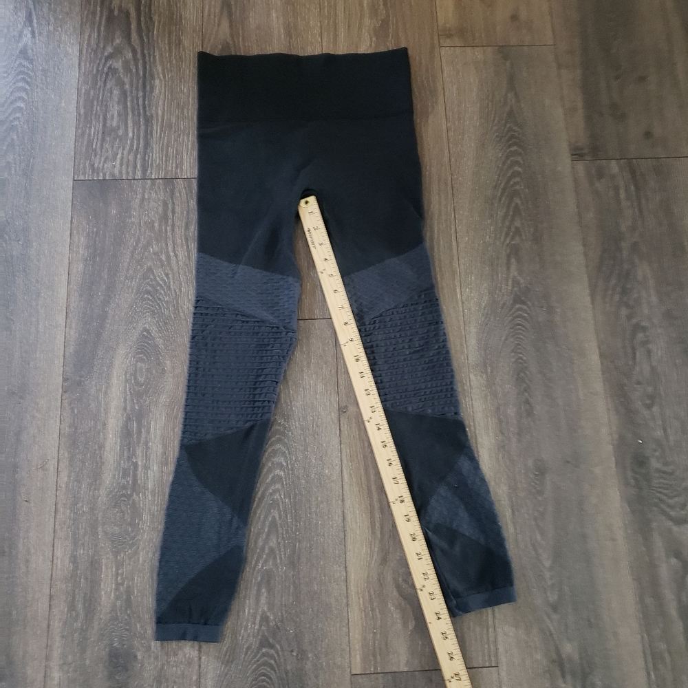 Spanx Moto Leggings black and gray women's size medium